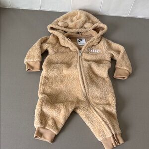 Nike Cozy Fleece Tan Kids Coveralls